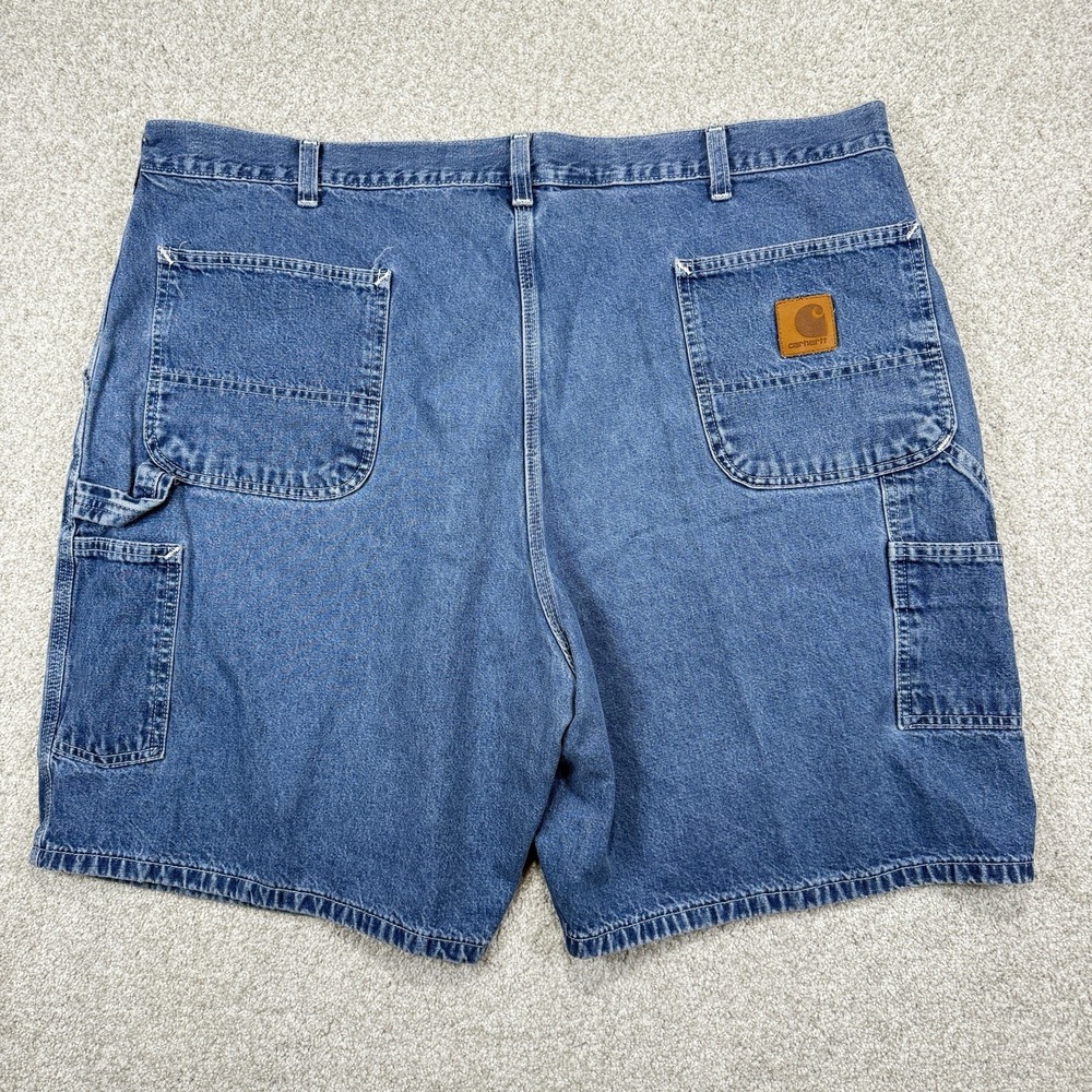 Vintage‎ Carhartt Denim Shorts Men's 44 Blue Carpenter Jean Workwear B28DST